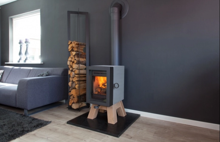 Krbová kamna Wanders fires & stoves - Oak Concrete