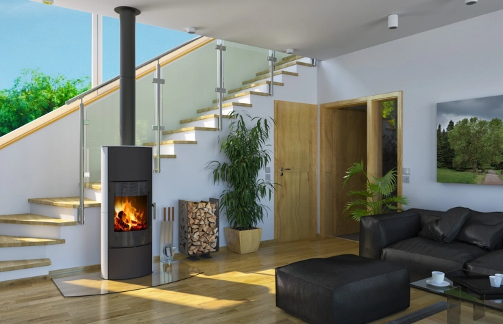 Romotop Laredo H keramika - krbová kamna s akumulací