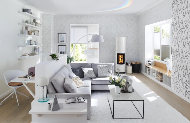 Leda Colona Lite L - černý lak, kulatá dvířka, horní odkouření