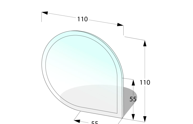 Sklo pod kamna 1100 x 1100