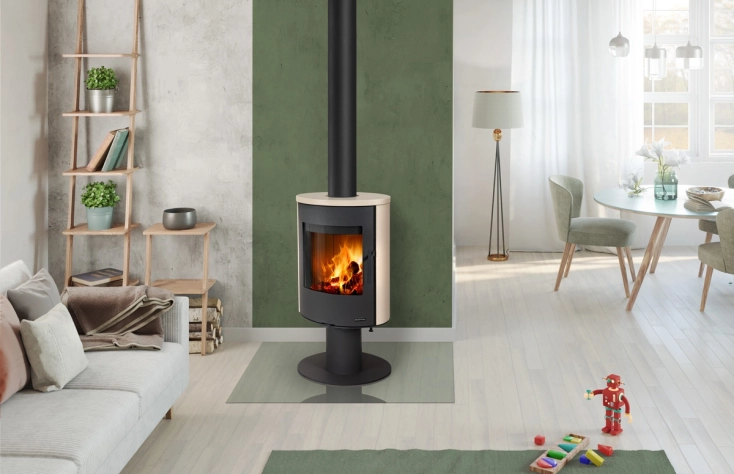 Romotop Evora T keramika - krbová kamna na noze