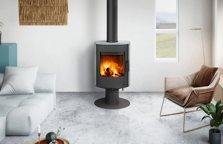 Romotop Evora T kámen - krbová kamna na noze