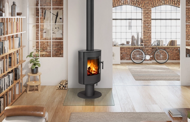 Romotop Evora T plech - krbová kamna na noze