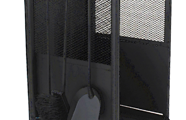 Vozík na dřevo s krbovým nářadím