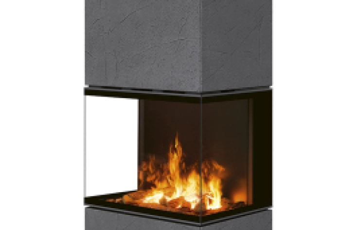 Romotop e-LERA C Thermaline tmavě šedý - elektrický designový krb